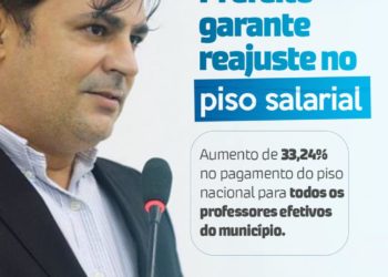 Prefeito Roger Linhares paga piso nacional para professores com aumento de 33,24%