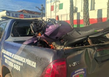 Moto tomada em assalto é recuperada pela Guarda Municipal de José de Freitas