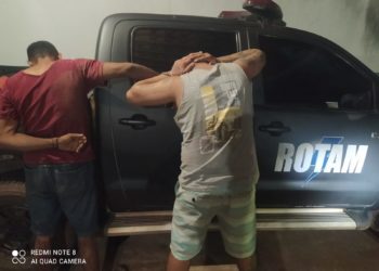 Dupla é presa e arma de fogo apreendida pela Rotam e Guarda Municipal de José de Freitas
