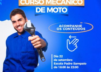 Prova seletiva para o Curso de Mecânico de Moto acontece dia 22 em José de Freitas