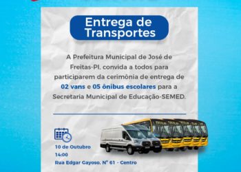 Prefeitura de José de Freitas adia entrega de duas vans e cinco ônibus escolares para SEMED