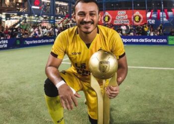 Goleiro Freitense Malabim é campeão pelo Espartanos da The Liga de Fut7 2023