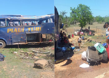 Urgente! Ônibus de turismo capota e deixa dezenas de feridos no Piauí