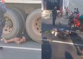 Morre mulher que ficou presa entre as rodas de uma caçamba em acidente em Teresina