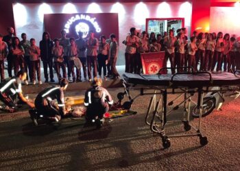 SAMU realiza simulação de acidente de trânsito em escola de José de Freitas