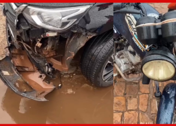 Acidente entre carro e moto é registrado em José de Freitas