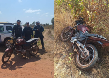 Motocicleta furtada é encontrada abandonada em matagal próximo ao Rodoanel de José de Freitas